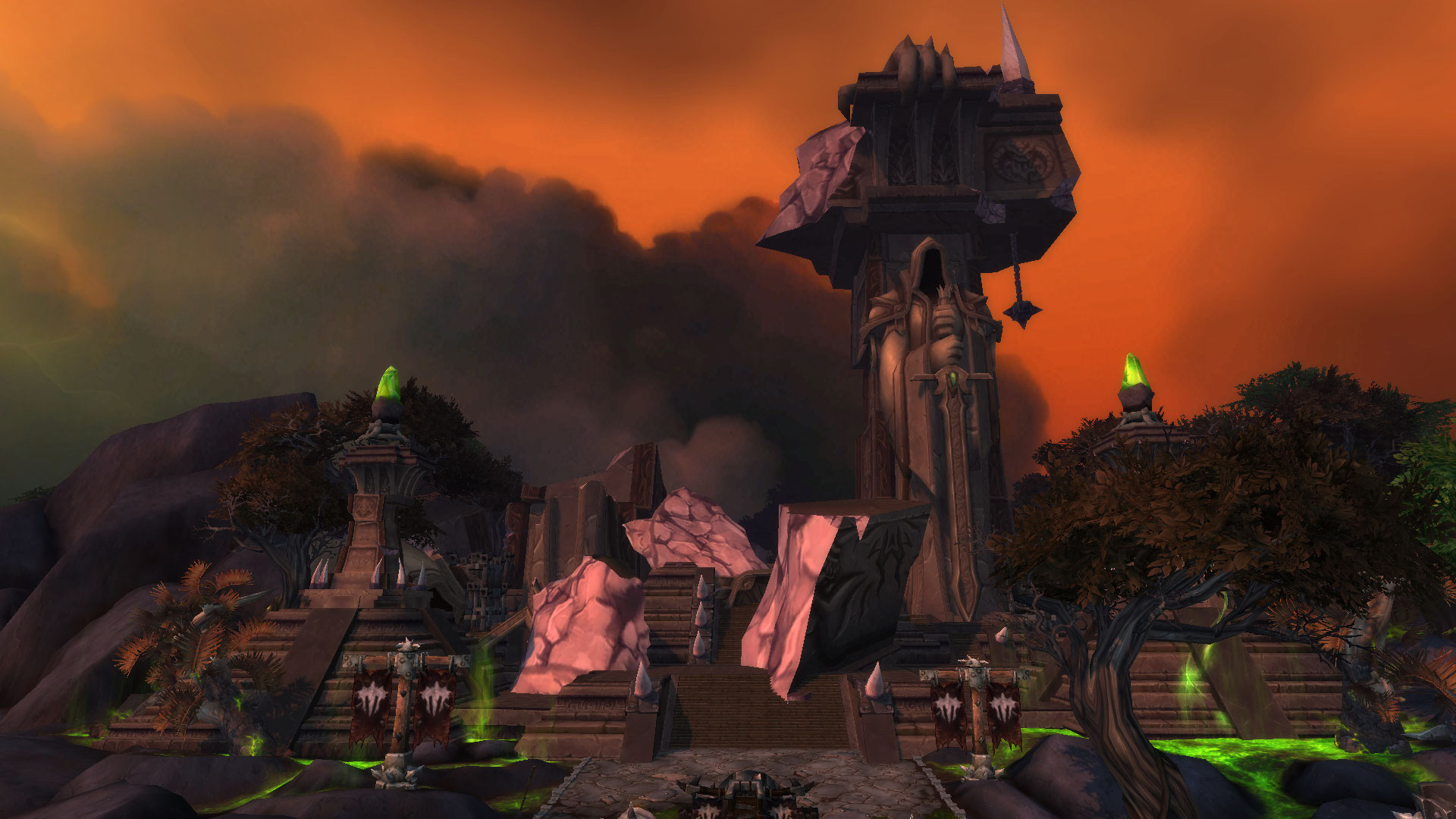 Где темный портал. World of Warcraft: Warlords of Draenor. Темный портал Дренор. Врата в Запределье. Чоппер орды Дренор.